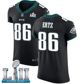 Wholesale Cheap Nike Eagles #86 Zach Ertz Black Alternate Super Bowl LII Men\'s Stitched NFL Vapor Untouchable Elite Jersey