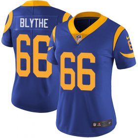 Wholesale Cheap Nike Rams #66 Austin Blythe Royal Blue Alternate Women\'s Stitched NFL Vapor Untouchable Limited Jersey