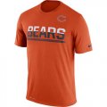 Wholesale Cheap Men's Chicago Bears Nike Practice Legend Performance T-Shirt Orange