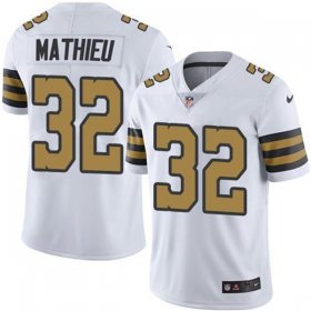 Wholesale Cheap Men\'s New Orleans Saints #32 Tyrann Mathieu White Color Rush Limited Stitched Jersey