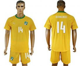 Wholesale Cheap Cote d\'lvoire #14 Diomande Home Soccer Country Jersey