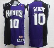 Wholesale Cheap Men's Sacramento Kings #10 Mike Bibby PurpleBlack Hardwood Classics Soul Swingman Throwback Jersey