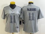 Wholesale Cheap Women's Dallas Cowboys #11 Micah Parsons Grey Atmosphere Fashion 2022 Vapor Untouchable Stitched Nike Limited Jersey