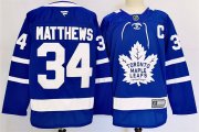 Cheap Men's Toronto Maple Leafs #34 Auston Matthews Blue 2024-25 Stitched Jersey