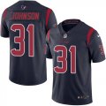 Wholesale Cheap Nike Texans #31 David Johnson Navy Blue Men's Stitched NFL Limited Rush Jersey