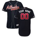 Wholesale Cheap Atlanta Braves Majestic Alternate 2019 Authentic Collection Flex Base Custom Jersey Navy