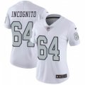 Wholesale Cheap Women's Las Vegas Raiders #64 Richie Incognito Limited White Color Rush Jersey