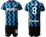 Wholesale Cheap Men 2020-2021 club Inter milan home 8 blue Soccer Jerseys