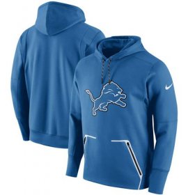 Wholesale Cheap Men\'s Detroit Lions Nike Royal Champ Drive Vapor Speed Pullover Hoodie