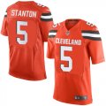 Wholesale Cheap Nike Browns #5 Drew Stanton Jr Orange Alternate Men's Stitched NFL New Elite Jersey