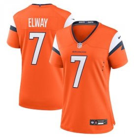 Women\'s Nike John Elway Orange Denver Broncos Retired Player Game Jersey