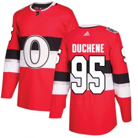 Wholesale Cheap Adidas Senators #95 Matt Duchene Red Authentic 2017 100 Classic Stitched NHL Jersey