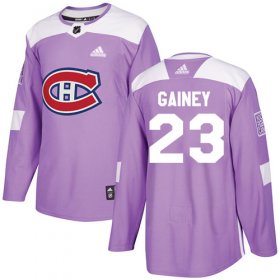 Wholesale Cheap Adidas Canadiens #23 Bob Gainey Purple Authentic Fights Cancer Stitched NHL Jersey