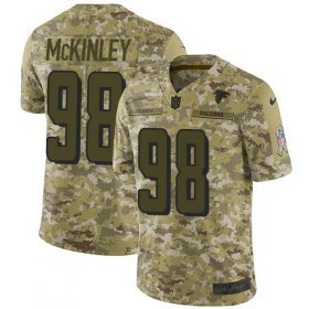 Wholesale Cheap Nike Falcons #98 Takkarist McKinley Camo Youth Stitched NFL Limited 2018 Salute to Service Jersey