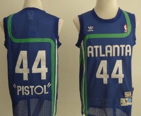 Wholesale Cheap Atlanta Hawks #44 Pistol Pete Maravich Blue Swingman Throwback Jersey