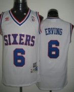 Wholesale Cheap Philadelphia 76ers #6 Julius Erving White Swingman Throwback Jersey