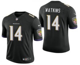 Wholesale Cheap Men\'s Baltimore Ravens #14 Sammy Watkins Black 2021 Vapor Untouchable Stitched NFL Nike Limited Jersey