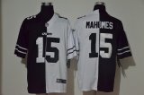 Wholesale Cheap Men's Kansas City Chiefs #15 Patrick Mahomes Black White Peaceful Coexisting 2020 Vapor Untouchable Stitched NFL Nike Limited Jersey