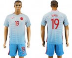 Wholesale Cheap Turkey #19 Malli Away Soccer Country Jersey