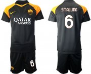 Wholesale Cheap Men 2020-2021 club Roma away 6 black Soccer Jerseys