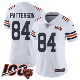 Wholesale Cheap Nike Bears #84 Cordarrelle Patterson White Alternate Women\'s Stitched NFL Vapor Untouchable Limited 100th Season Jersey