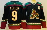 Wholesale Cheap Men's Arizona Coyotes #9 Clayton Keller Black Alternate Authentic Jersey