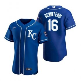 Wholesale Cheap Men\'s Kansas City Royals #16 Andrew Benintendi Blue Flex Base Stitched Jersey