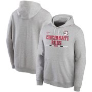 Wholesale Cheap Cincinnati Reds Nike Color Bar Club Pullover Hoodie Gray