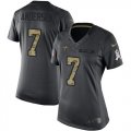 Wholesale Cheap Nike Saints #7 Morten Andersen Black Women's Stitched NFL Limited 2016 Salute to Service Jersey