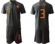 Wholesale Cheap Men 2020-2021 European Cup Netherlands away black 3 Nike Soccer Jersey