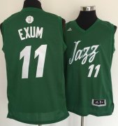 Wholesale Cheap Men's Utah Jazz #11 Dante Exum adidas Green 2016 Christmas Day Stitched NBA Swingman Jersey