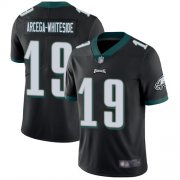 Wholesale Cheap Nike Eagles #19 JJ Arcega-Whiteside Black Alternate Men's Stitched NFL Vapor Untouchable Limited Jersey