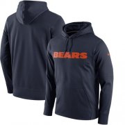 Wholesale Cheap Men's Chicago Bears Nike Navy Performance Circuit Wordmark Essential Pullover Hoodie