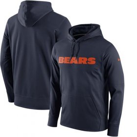 Wholesale Cheap Men\'s Chicago Bears Nike Navy Performance Circuit Wordmark Essential Pullover Hoodie