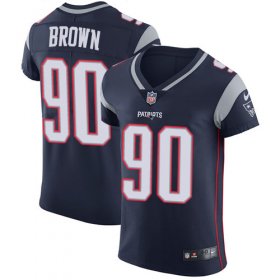 Wholesale Cheap Nike Patriots #90 Malcom Brown Navy Blue Team Color Men\'s Stitched NFL Vapor Untouchable Elite Jersey