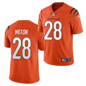 Wholesale Cheap Men\'s Cincinnati Bengals #28 Joe Mixon 2021 New Orange Vapor Untouchable Limited Stitched Jersey