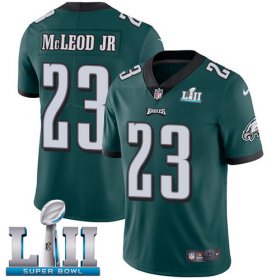 Wholesale Cheap Nike Eagles #23 Rodney McLeod Jr Midnight Green Team Color Super Bowl LII Men\'s Stitched NFL Vapor Untouchable Limited Jersey