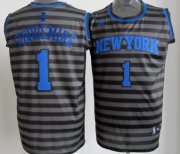 Wholesale Cheap New York Knicks #1 Amare Stoudemire Gray With Black Pinstripe Jersey