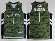 Wholesale Cheap Men's Toronto Raptors #1 Tracy McGrady Revolution 30 Swingman Camo Short-Sleeved Jersey