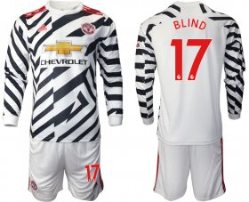 Wholesale Cheap 2021 Men Manchester united away long sleeve 17 soccer jerseys