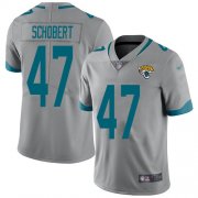 Wholesale Cheap Nike Jaguars #47 Joe Schobert Silver Men's Stitched NFL Limited Inverted Legend Jersey