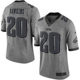 Wholesale Cheap Nike Eagles #20 Brian Dawkins Gray Men\'s Stitched NFL Limited Gridiron Gray Jersey