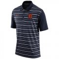 Wholesale Cheap Men's Detroit Tigers Nike Navy Dri-FIT Stripe Polo