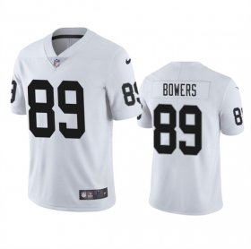 Cheap Men\'s Las Vegas Raiders #89 Brock Bowers White 2024 Draft Vapor Football Stitched Jersey