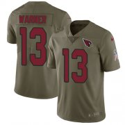 Wholesale Cheap Nike Cardinals #13 Kurt Warner Olive Men's Stitched NFL Limited 2017 Salute to Service Jersey