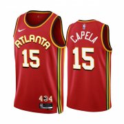 Wholesale Cheap Men's Atlanta Hawks #15 Clint Capela 2022-23 Red Icon Edition Stitched Jersey