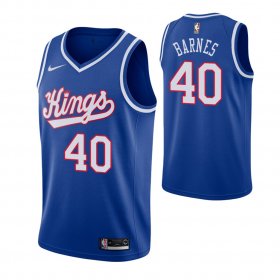 Wholesale Cheap Men\'s Sacramento Kings #40 Harrison Barnes Blue 2019-20 Hardwood Classics Jersey