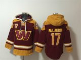 Cheap Men's Washington Commanders #17 Terry McLaurin Burgundy Ageless Must-Have Lace-Up Pullover Hoodie