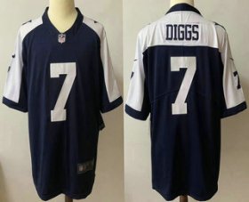 Wholesale Cheap Men\'s Dallas Cowboys #7 Trevon Diggs Blue Thanksgiving 2021 Vapor Untouchable Stitched NFL Nike Limited Jersey