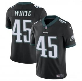 Cheap Men\'s Philadelphia Eagles #45 Devin White Black Vapor Untouchable Limited Football Stitched Jersey